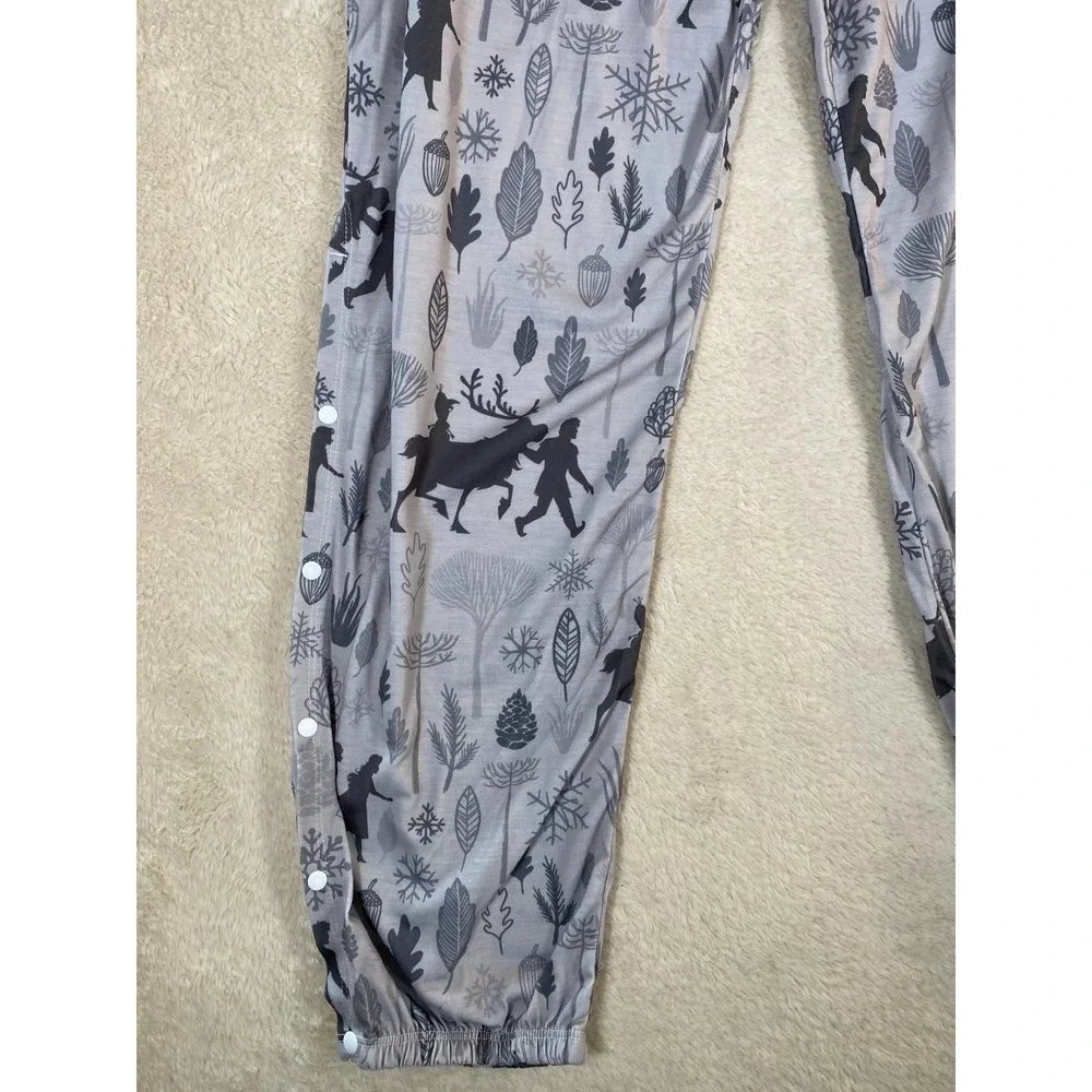 Disney Frozen Starlight Pajama Pants Women's X-Large Lounge Gray Leg Buttons - Picture 4 of 8